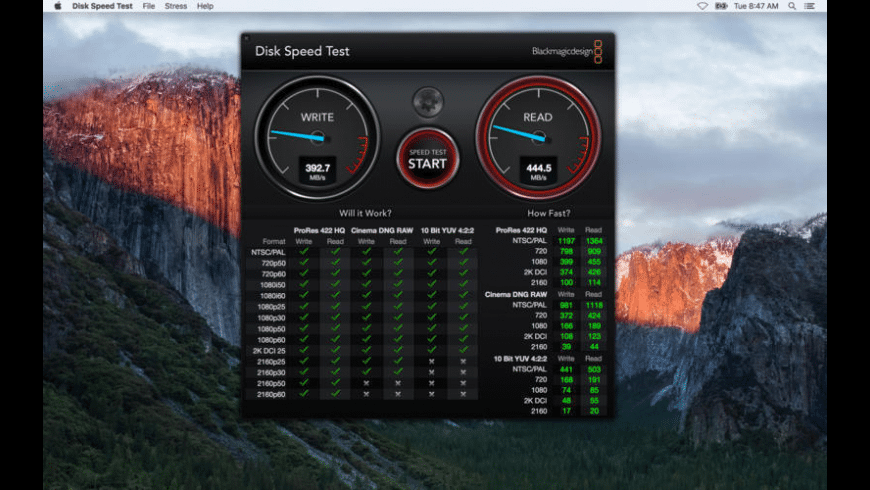 Blackmagic disk speed test download mac installer
